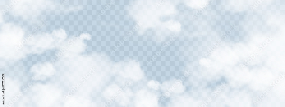 Obraz premium White Cloud flying like dancer for 2026 trends,or Sky nature Background,Summer cloud dancing for landscape banner,Vector cartoon horizon Spring fluffy cloudy environment