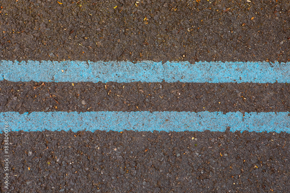 Fototapeta premium Double Blue Line in Nottingham, UK
