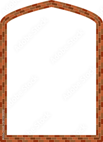 Pseudo Four centered arch brick frame
