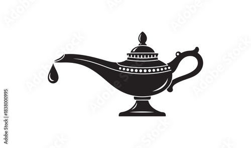 magic lamp isolated on white background