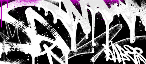 Graffiti background with scribbles. spray paint effect, splatters and tagging hand-drawn style.