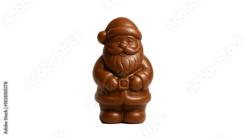 chocolate santa isolated on white
