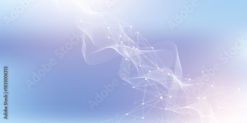 Global network connection banner design template. Header social network communication in the global business concept. Big data visualization. Internet technology