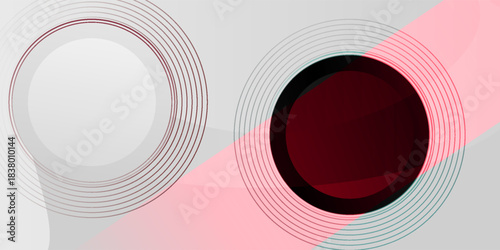 An abstract background designed to look modern and simple, with the main elements being circles and overlapping circle lines vector