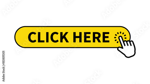 Click here button vector download now call to action design