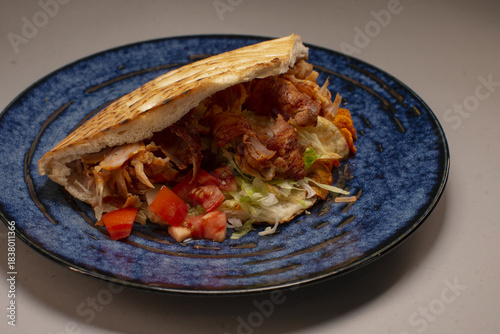 Canvas Print Meat dish, representing protein rich food associated with satiety and everyday nutrition