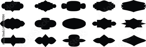 Set of islamic shape illustration design.  Arabic door and window vector silhouette. Traditional islamic window shapes in oriental style. 