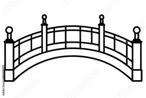 bridge line art black and white line art on white background