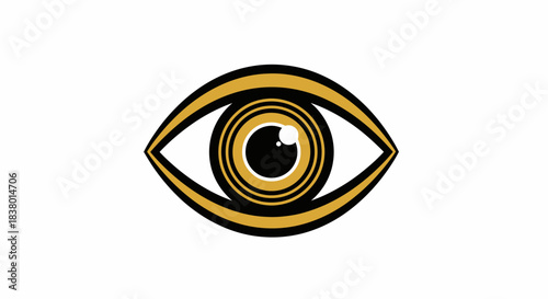 Stylized Eye Graphic with Golden and Black Hues.