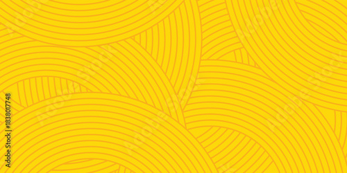 Pasta background, spaghetti abstract geometric pattern. Macaroni yellow poster. Wavy abstract pattern. eps 10