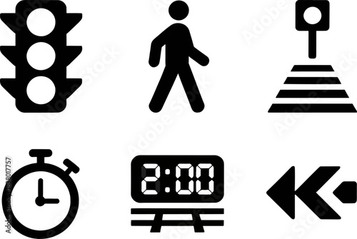 Minimalist digital clock design against a black backdrop