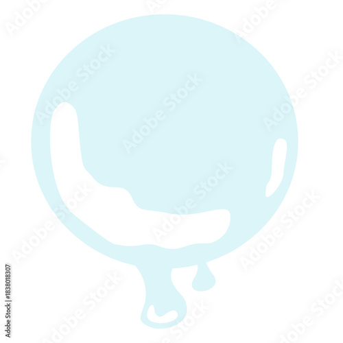 Water bubble blue drop vector free
