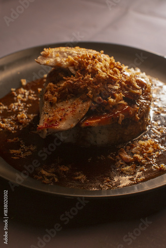 Canvas Print Meat dish, representing protein rich food associated with satiety and everyday nutrition