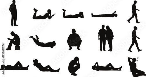 silhouettes of people