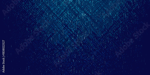Abstract dark blue background with a textured grainy and digital pattern