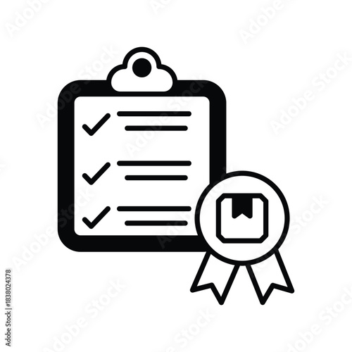 Standardization icon with white background vector stock illustration