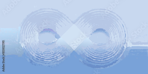 Abstract water patterns forming a symmetrical eye like shape with ripple effects