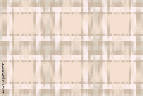 Elegant plaid pattern in soft neutral tones. Classic design evokes warmth and tradition. Ideal for backgrounds, textiles, and designs needing a subtle texture.