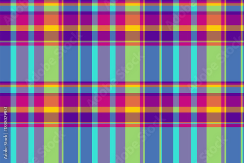 Isolation tartan check fabric, business textile background pattern. Adorable plaid vector seamless texture in indigo and blue colors.