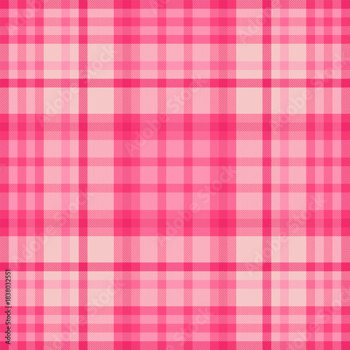 Choice background texture fabric, messy plaid vector pattern. Fashion textile seamless tartan check in red and light colors.