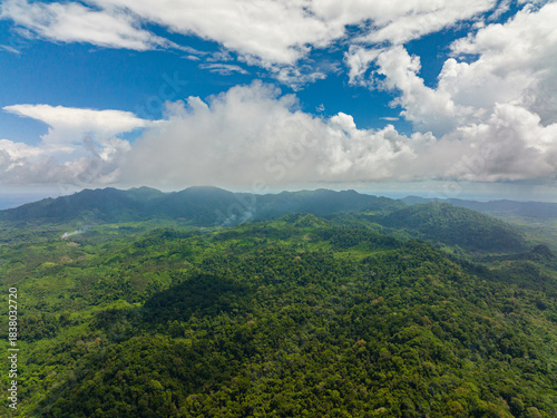 Mountain slopes with rainforest. Balabac, Palawan. Philippines.