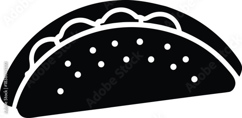Taco silhouette vector illustration