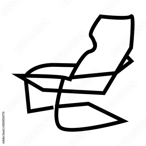 wooden armchair icon vector illustration