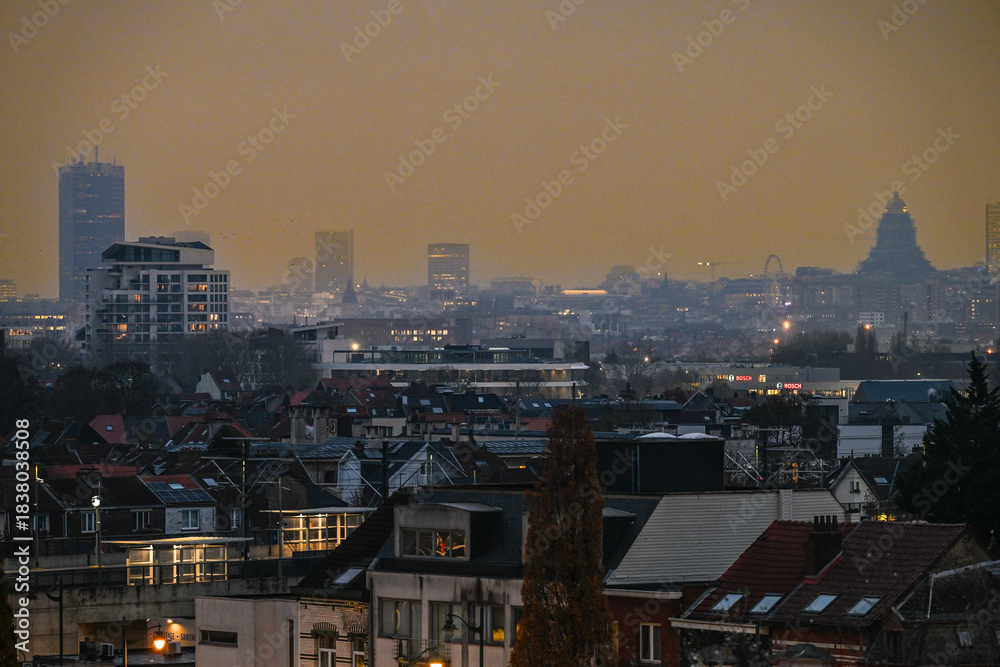 Fototapeta premium Belgique Bruxelles nuit
