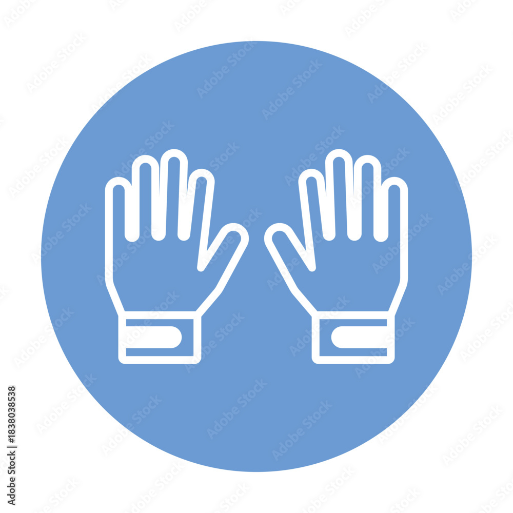 Fototapeta premium Sport Gloves Vector icon which can easily modify or edit