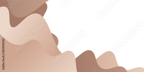 Abstract background of mocha color shapes. Soft warm cover. modern