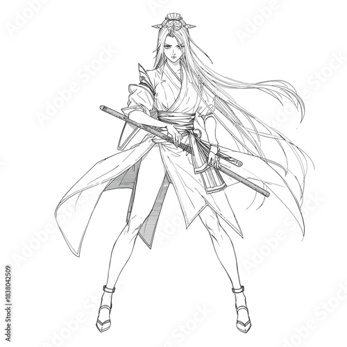 Woman Samurai Very Cool Design