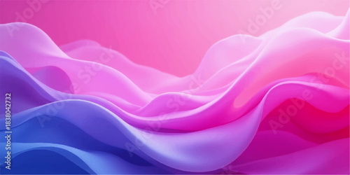 Abstract purple and pink silk texture background with flowing waves and soft elegant design