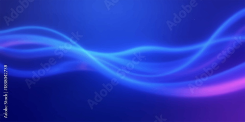 Abstract blue smoke wave background with flowing lines and smooth texture