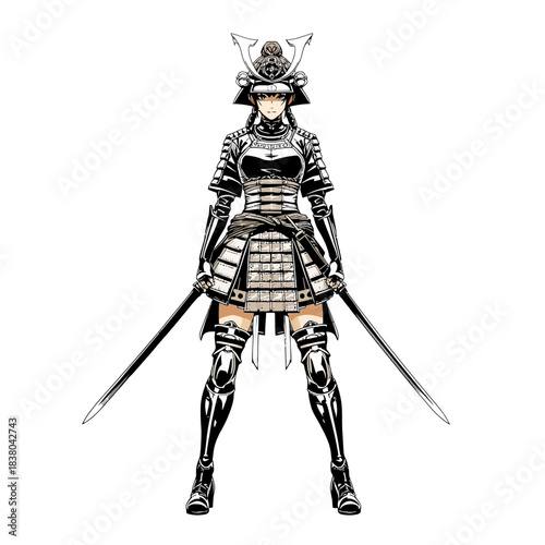 Woman Samurai Very Cool Design