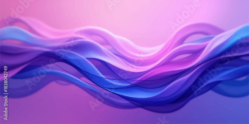 Abstract purple smoke wave background with flowing light and textured design