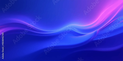 Abstract blue wave background with smooth flowing lines and artistic texture