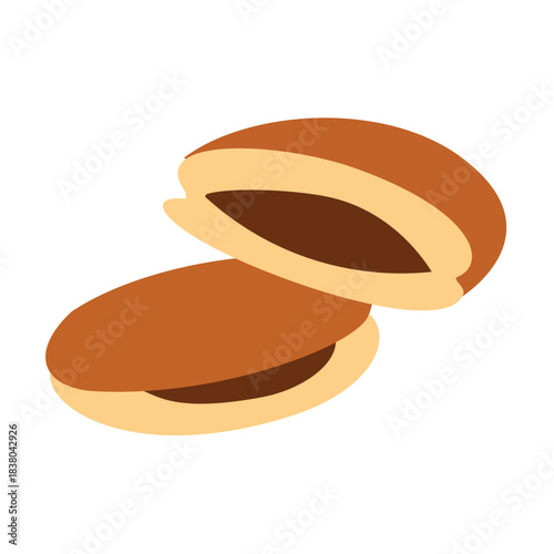 Illustration of Japanese Dorayaki Dessert
