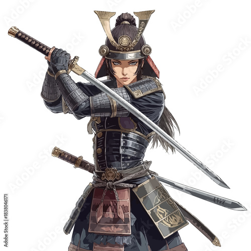 Woman Samurai Very Cool Design