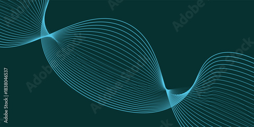 Vector blended lines or waves background with gradient colors