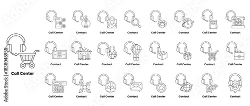 A collection of symbols and icons for a Curl Center