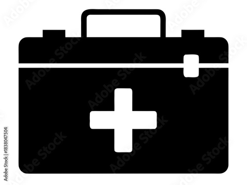 first aid kit black silhouette vector,first aid kit icon