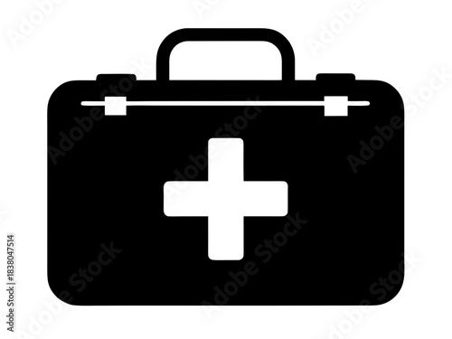first aid kit black silhouette vector,first aid kit icon
