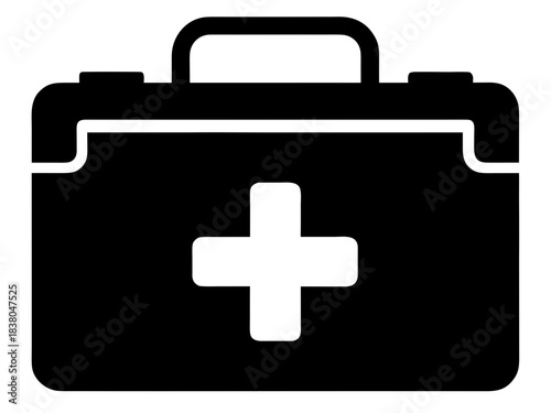 first aid kit black silhouette vector,first aid kit icon