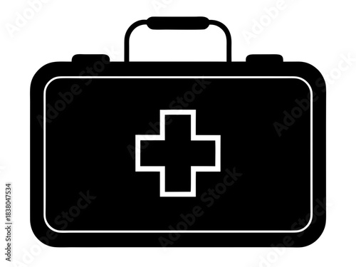 first aid kit black silhouette vector,first aid kit icon