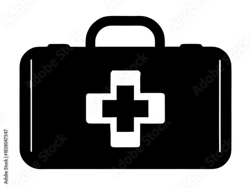 first aid kit black silhouette vector,first aid kit icon