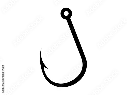 fishing hook black silhouette vector,fishing hook  icon