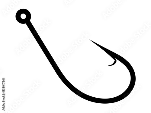fishing hook black silhouette vector,fishing hook  icon