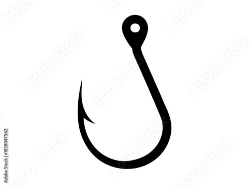 fishing hook black silhouette vector,fishing hook  icon