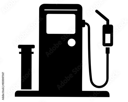 fuel pump simple black silhouette vector,fuel pump icon