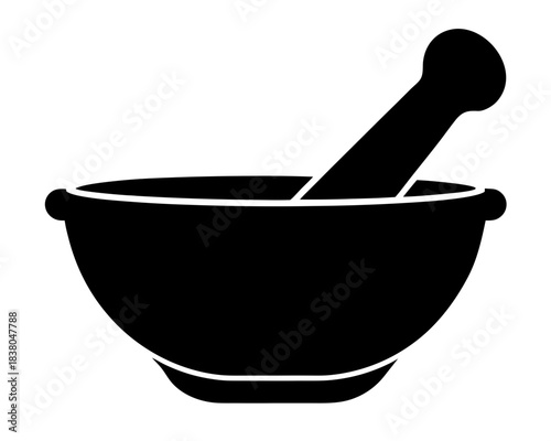 mortar pestle black silhouette vector,mortar pestle icon